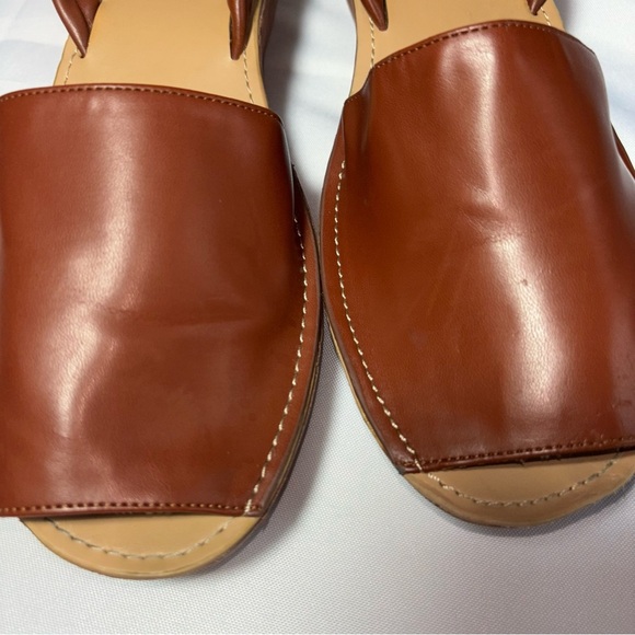 Kenneth Cole Reaction Fine Glass Brown Leather Women's Sandals Size 11 - Picture 12 of 14